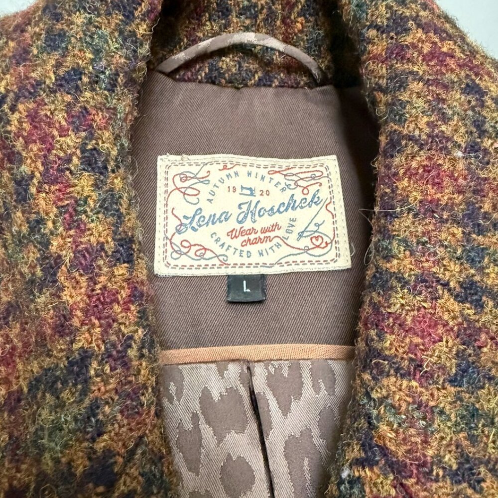 Lena Hoschek Lawrence Double-Breasted Harris Tweed Coat - Size L - Picture 4 of 15